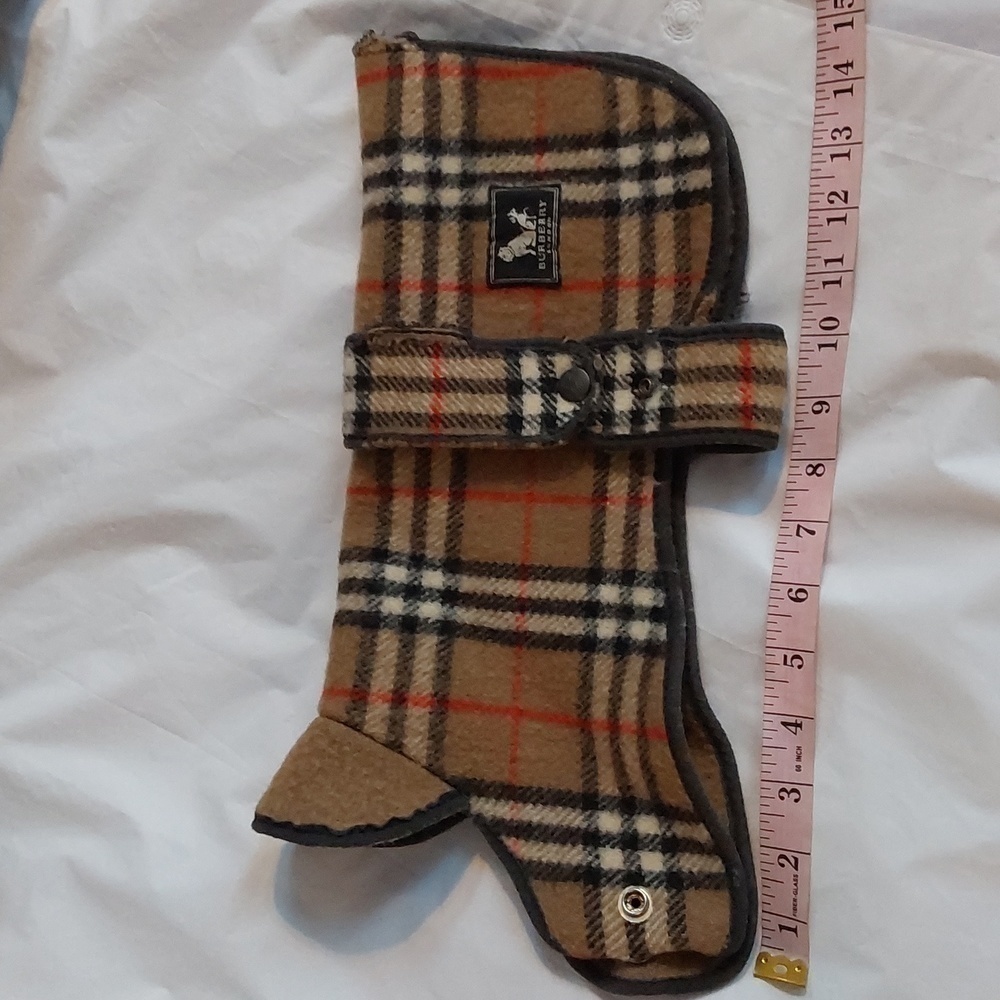Burberry Nova Check Soft Wool Dog Coat Jacket Sz.14 inches